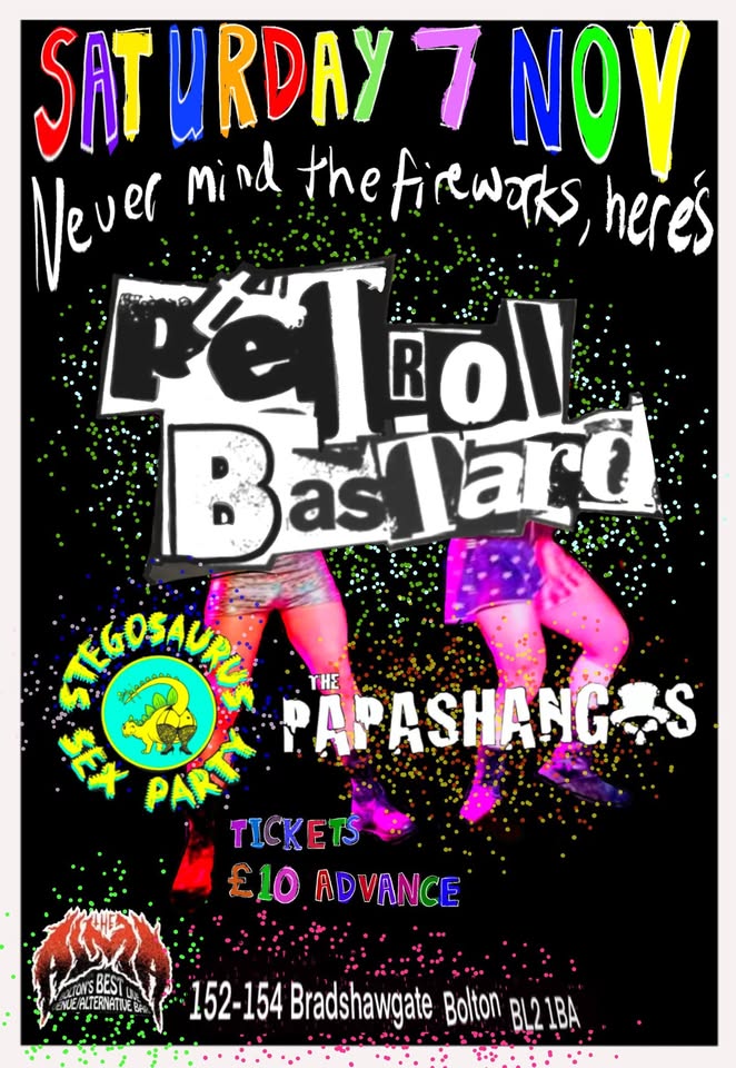Petrol Bastard, THE PAPASHANGOS, Stegosaurus Sex Party at The Alma Inn