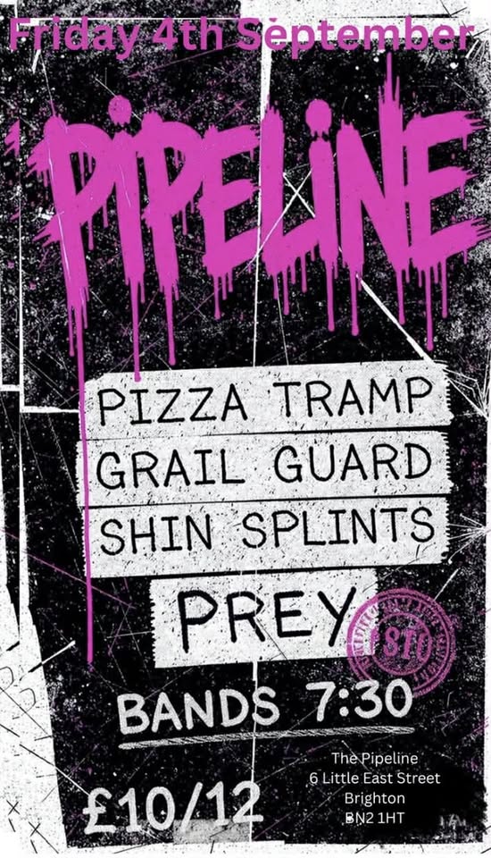 Pizza Tramp, Grail Guard, Shin Splints and Prey