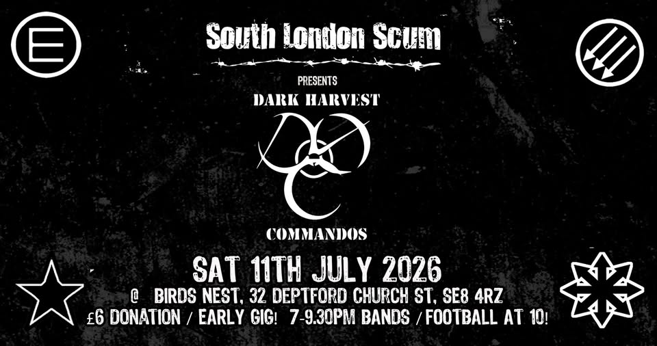 SLS presents: Dark Harvest Commandos + friends