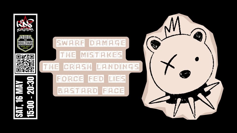Swarf Damage | The Mistakes | The Crash Landings | Force Fed Lies | Bastard Face